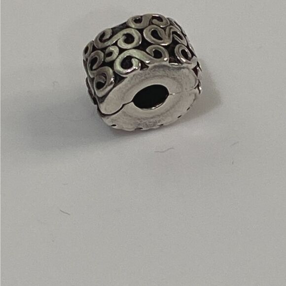Pandora S Clip Swirl Charm 925 Sterling Silver Bracelet Charm - Picture 6 of 10